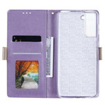 Samsung Galaxy S21 5G Funda de encaje para cartera con colgante