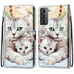 Funda familiar de gato para el Samsung Galaxy S21 5G