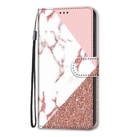 Samsung Galaxy S21 5G Funda de mármol brillante triangular