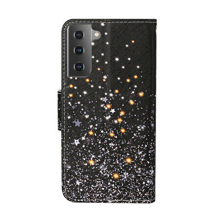 Samsung Galaxy S21 Plus 5G Funda de estrella y purpurina con colgante