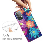 Samsung Galaxy A71 5G Funda Flexible Flor