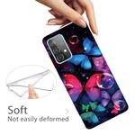 Samsung Galaxy A72 5G Funda flexible de mariposas