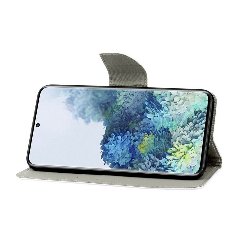 Funda con colgante para Samsung Galaxy S21 5G con flores de colores