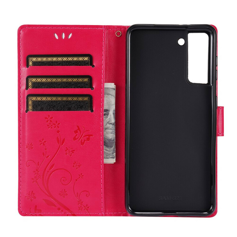 Funda Samsung Galaxy S21 5G Mariposas en el viento