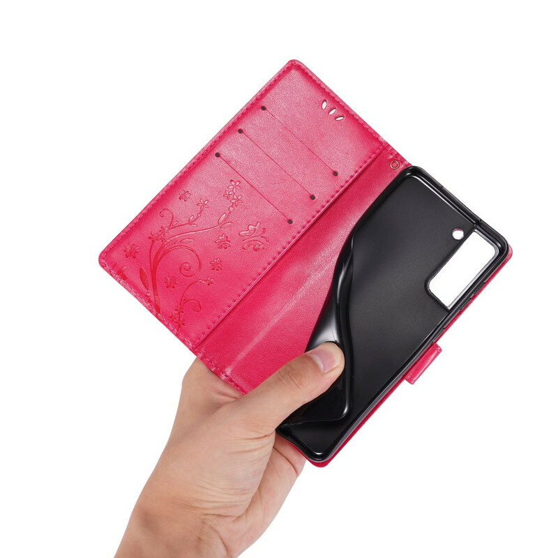 Funda Samsung Galaxy S21 5G Mariposas en el viento