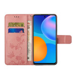 Funda con colgante de mariposas y flores para Samsung Galaxy A72 5G