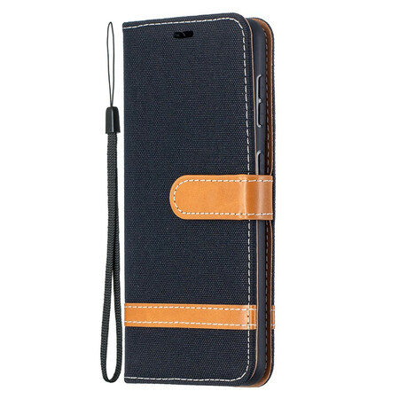 Funda Samsung Galaxy S21 5G efecto tela y piel con colgante
