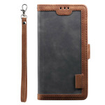 Funda Samsung Galaxy S21 5G de piel sintética bicolor con contornos reforzados