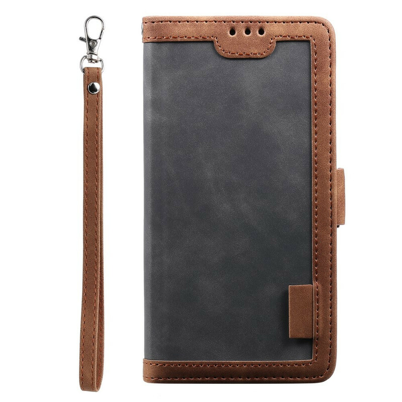 Funda Samsung Galaxy S21 5G de piel sintética bicolor con contornos reforzados