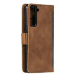 Funda Samsung Galaxy S21 5G de piel sintética bicolor con contornos reforzados