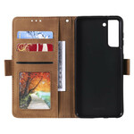 Funda Samsung Galaxy S21 5G de piel sintética bicolor con contornos reforzados